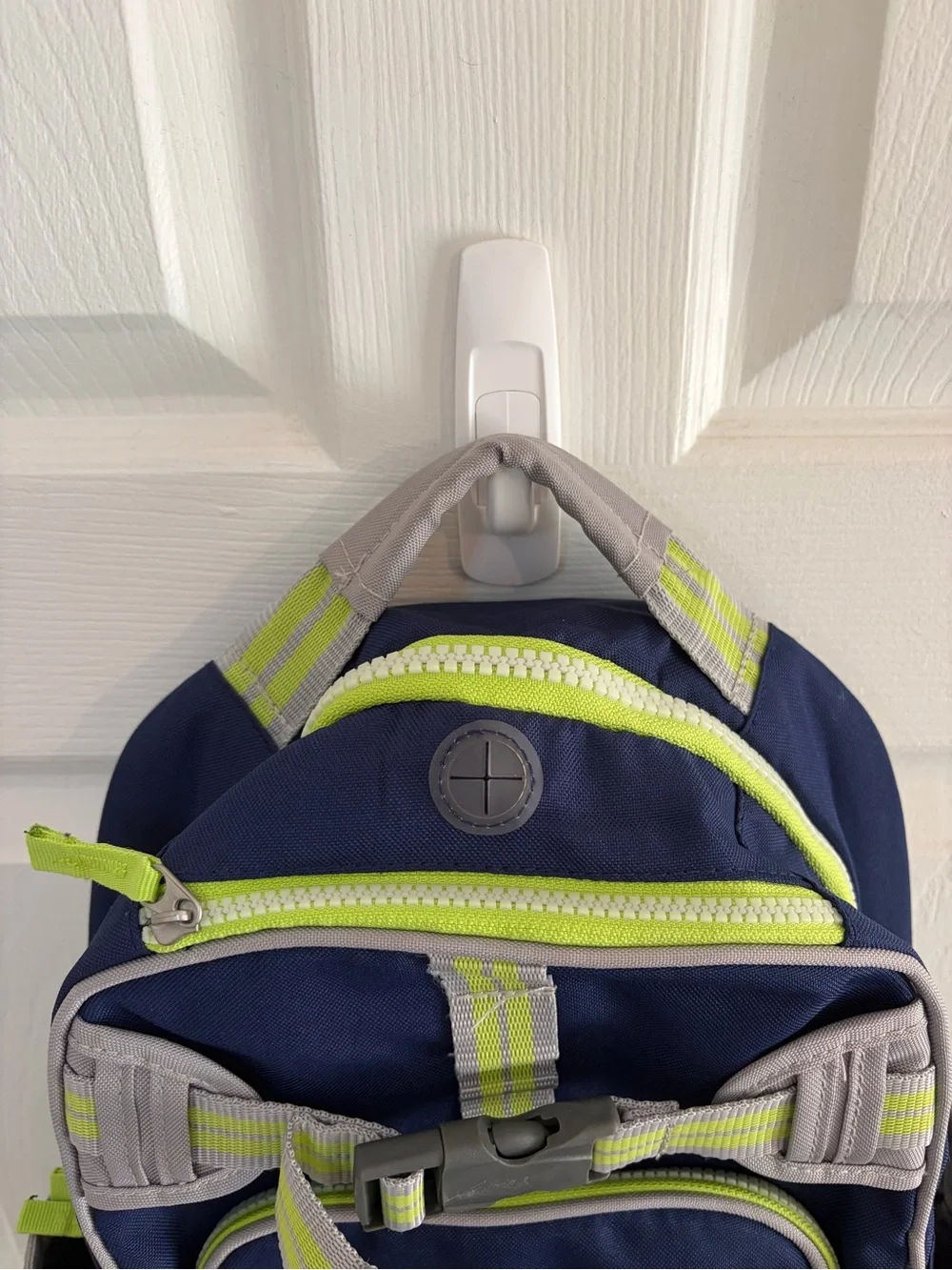Pottery Barn Kids - Small - Navy With Grey and Lime Accent Kids Backpack